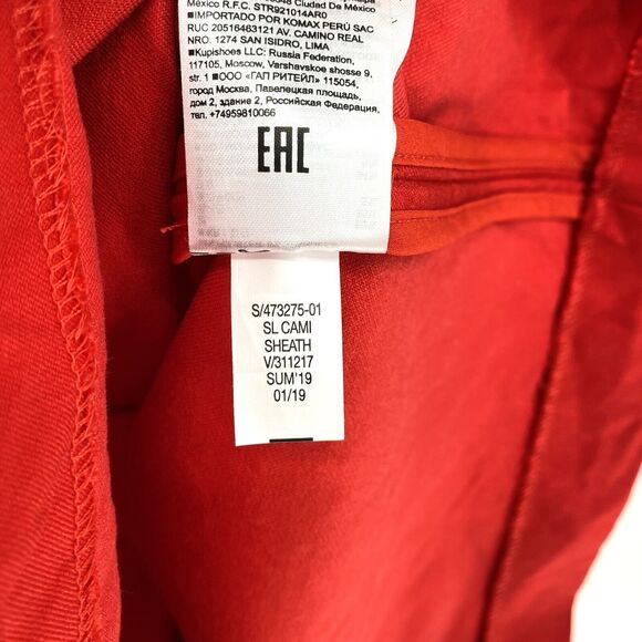 BANANA REPUBLIC Women 4 Dress Red Stretch Cami Sheath Cocktail Sleeveless NEW - Picture 5 of 8